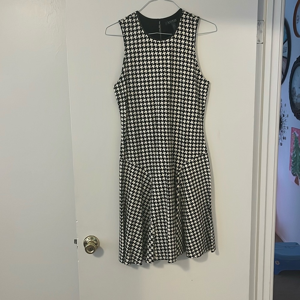 Ralph Lauren houndstooth sleeveless dress. Size L